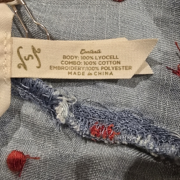 New Matilda Jane Enchanted Garden Cameron Chambray Dobby Tassle Tie Shorts Small - Picture 7 of 12